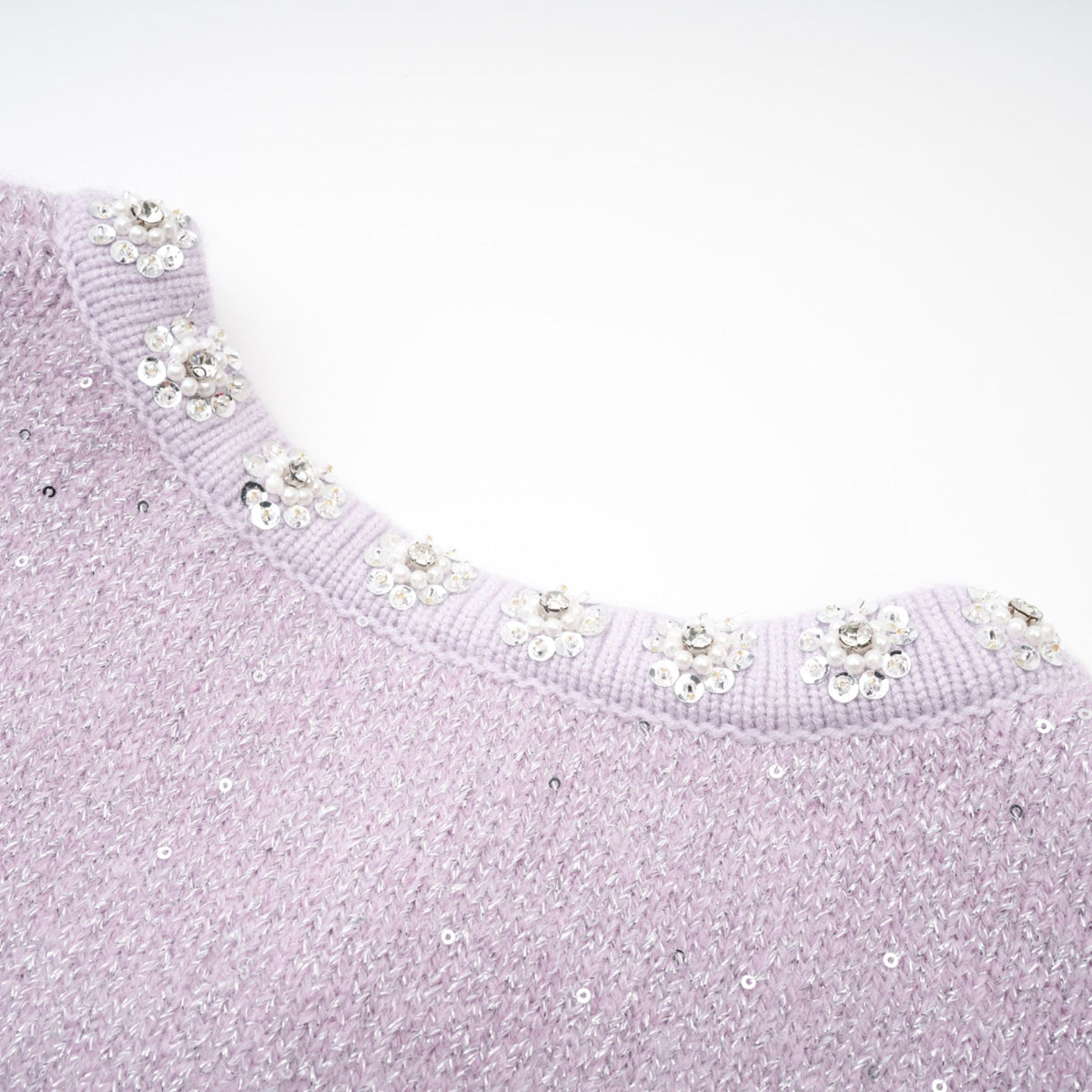 Fabienne purple sequin-detail jacket & skirt matching set (Final Sale-US Only)