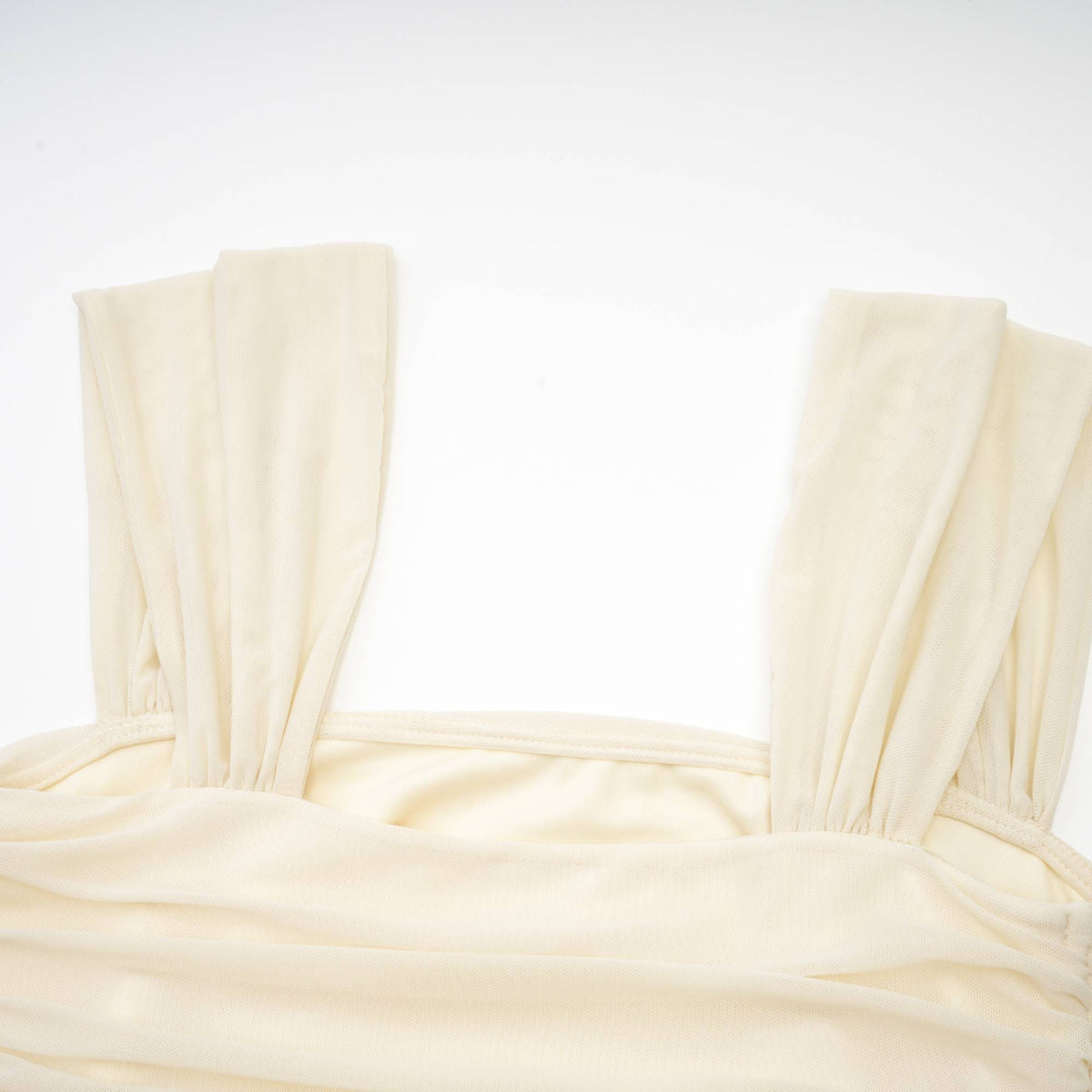 Giulia white mesh pleated midi dress