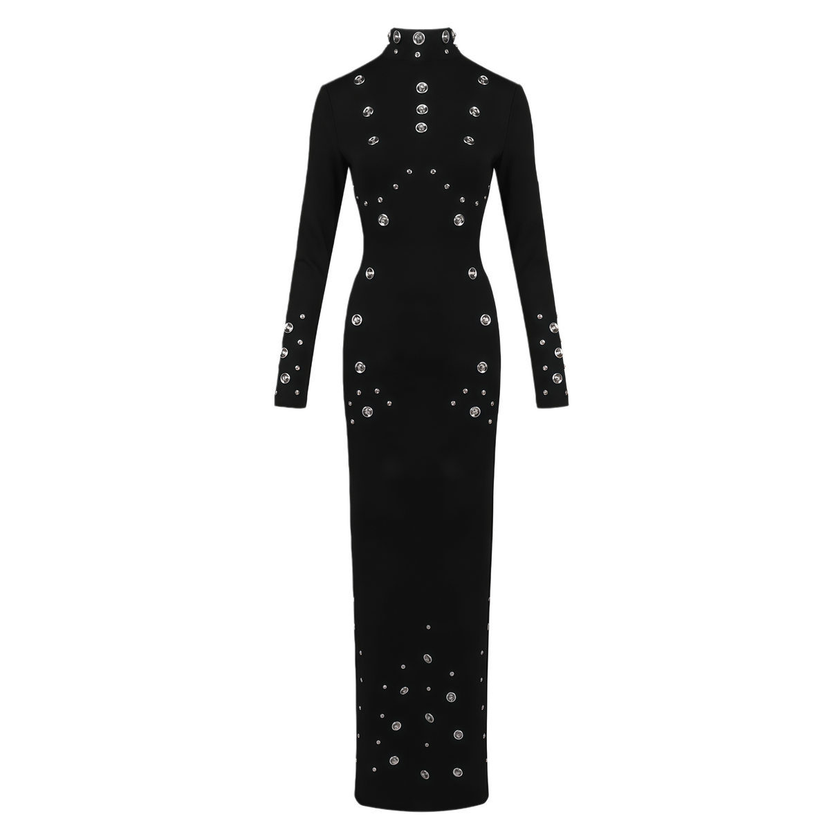 Yasmine High Neck Studded Maxi Dress
