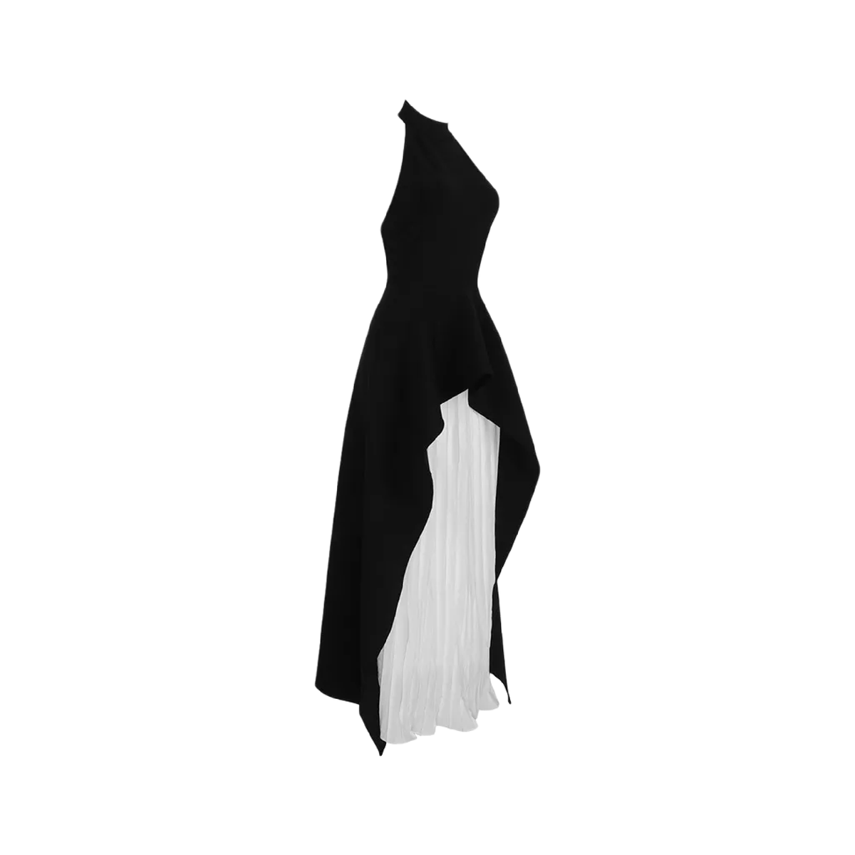 Inés halterneck layered long dress