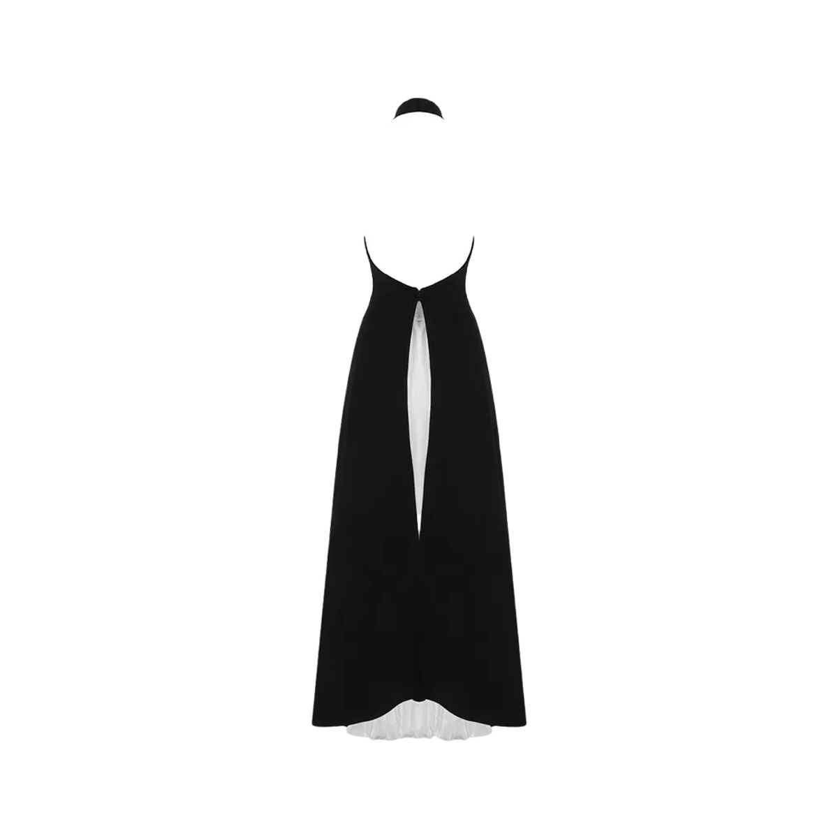 Inés halterneck layered long dress