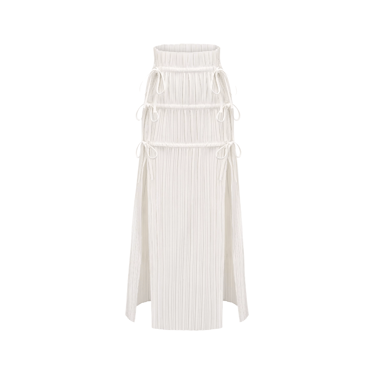 Milisent open-back pleated top & skirt matching set