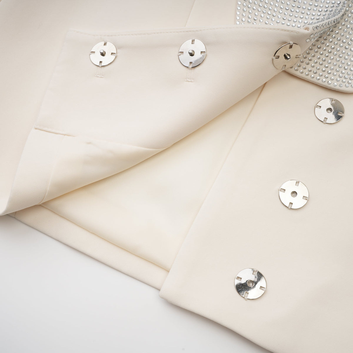 Jeanne crystal-embellished tailored dress coat