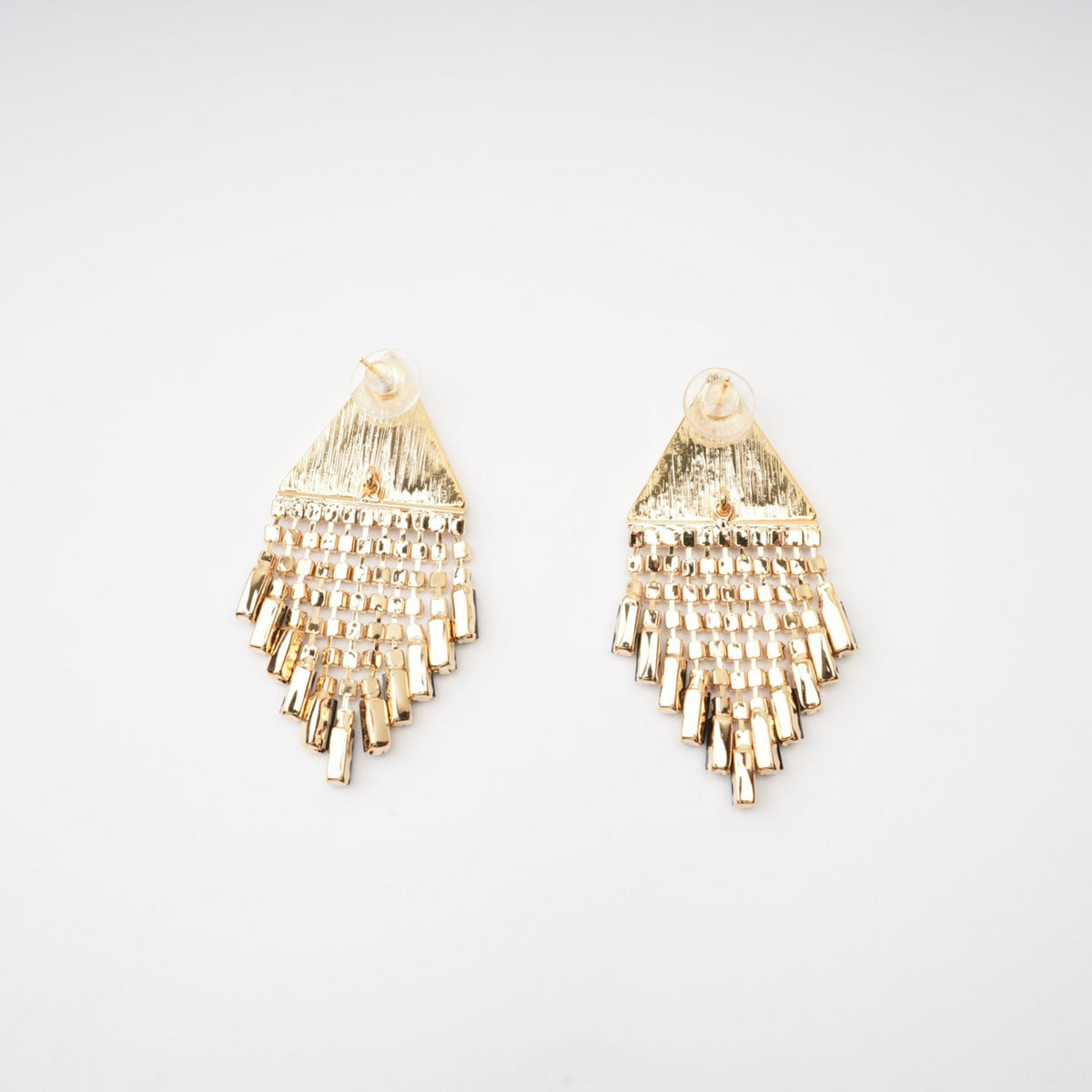 Lisette triangle-shape fringed earrings