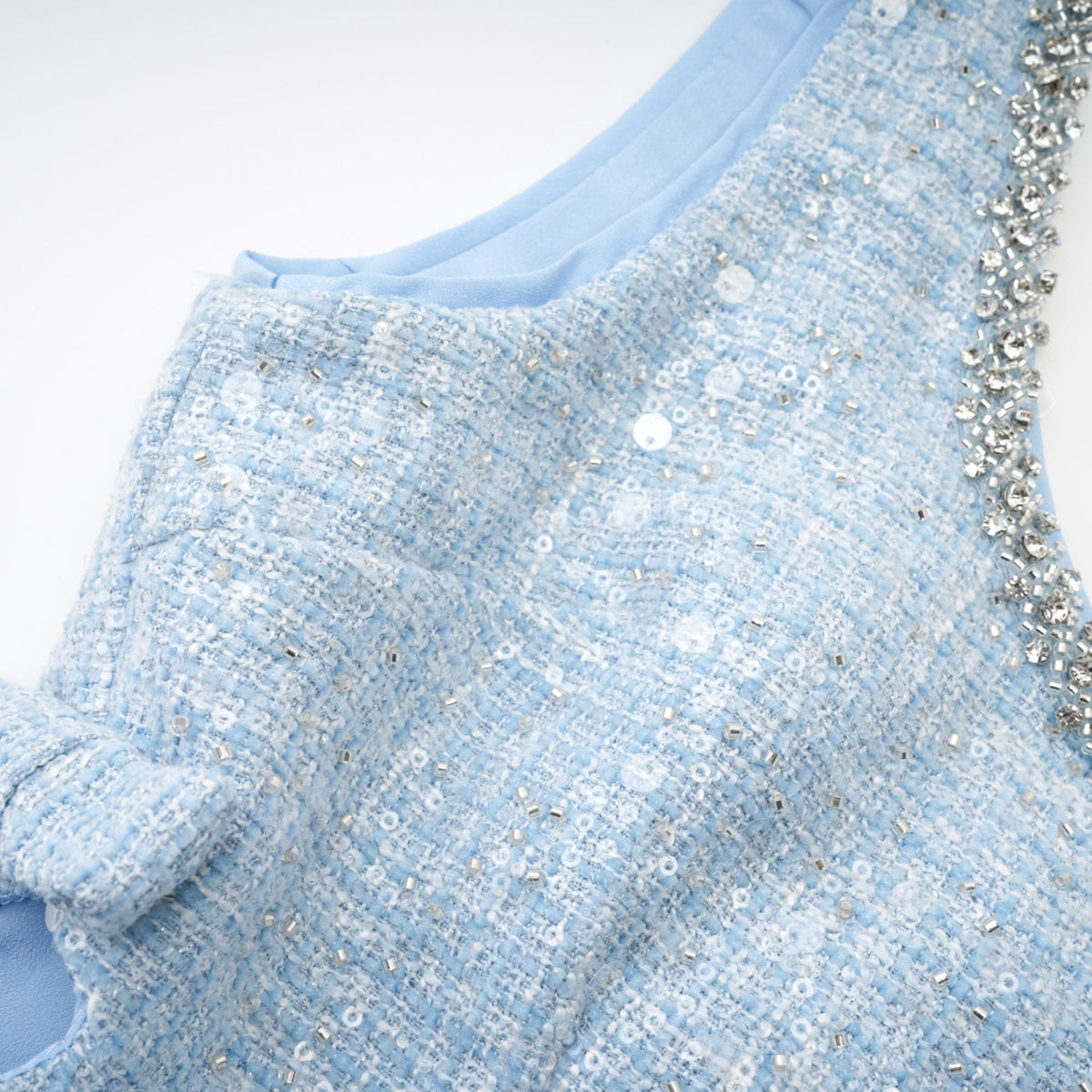 Manon white tweed sequined mini dress