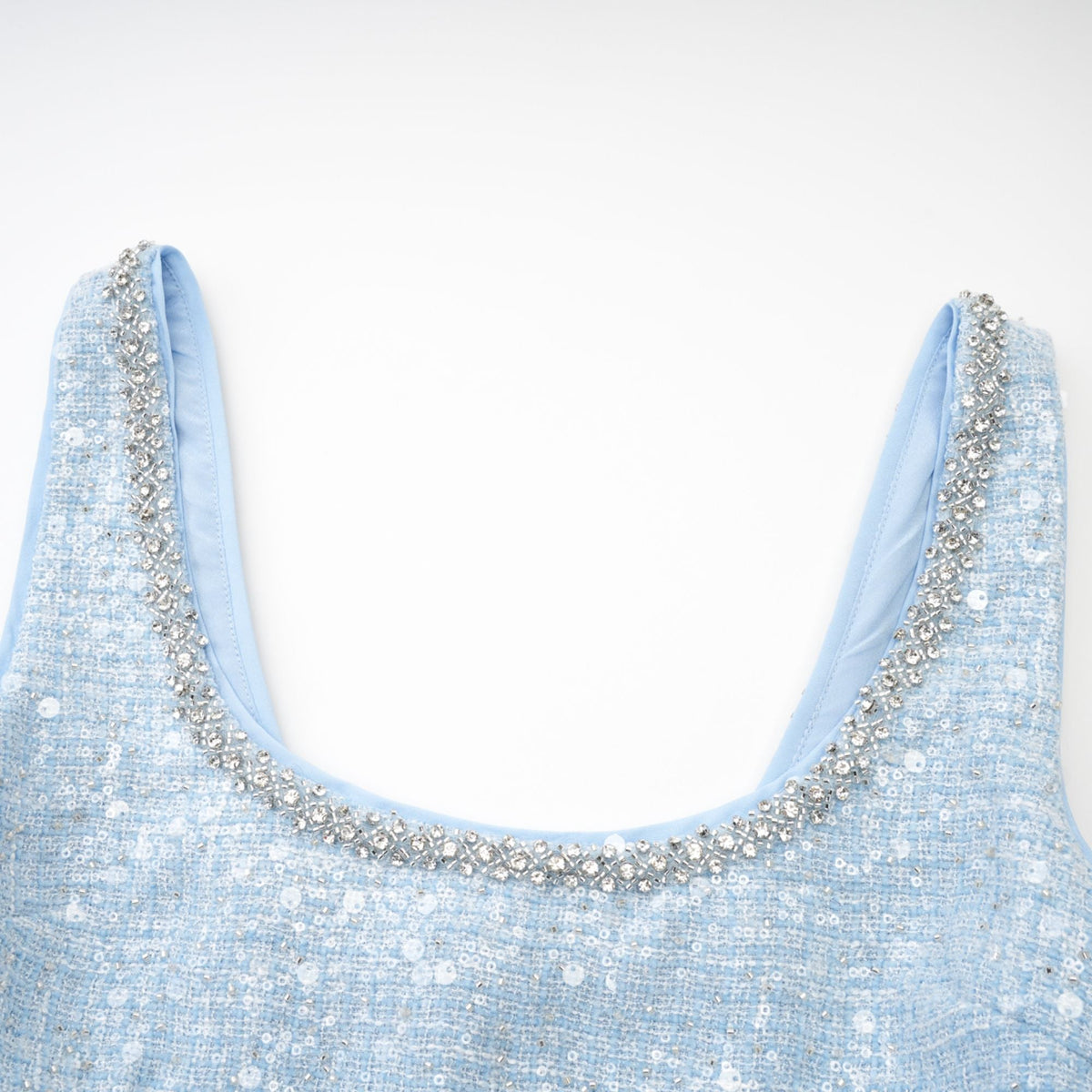 Manon white tweed sequined mini dress