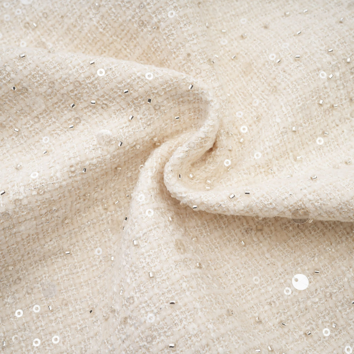 Manon white tweed sequined mini dress