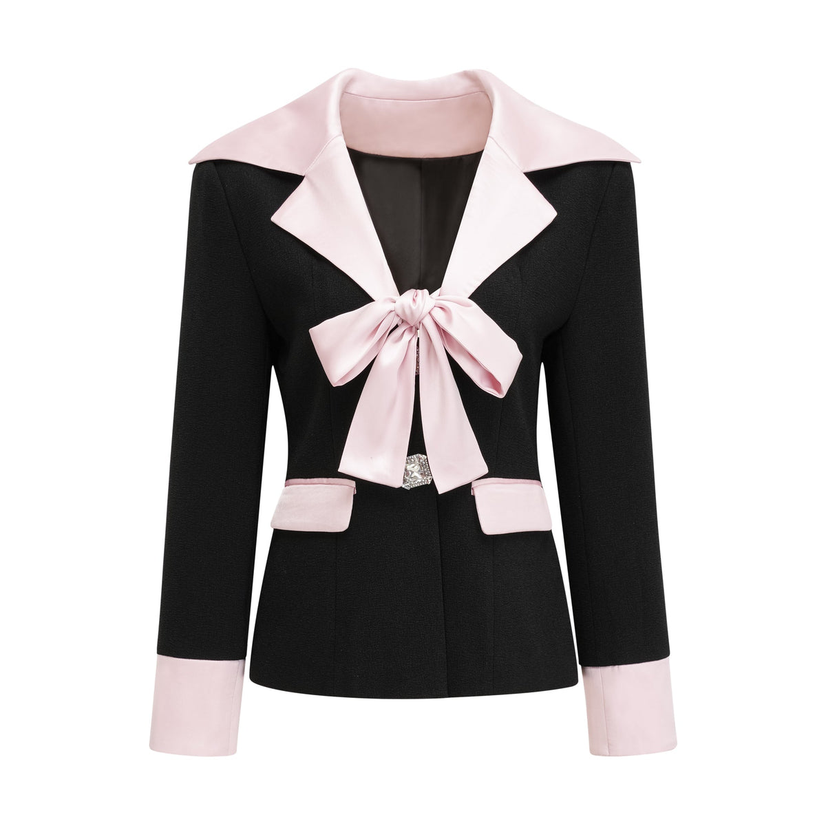 Uaine Black Two-Piece Jacket and Skirt Set (Final Sale-US Only)