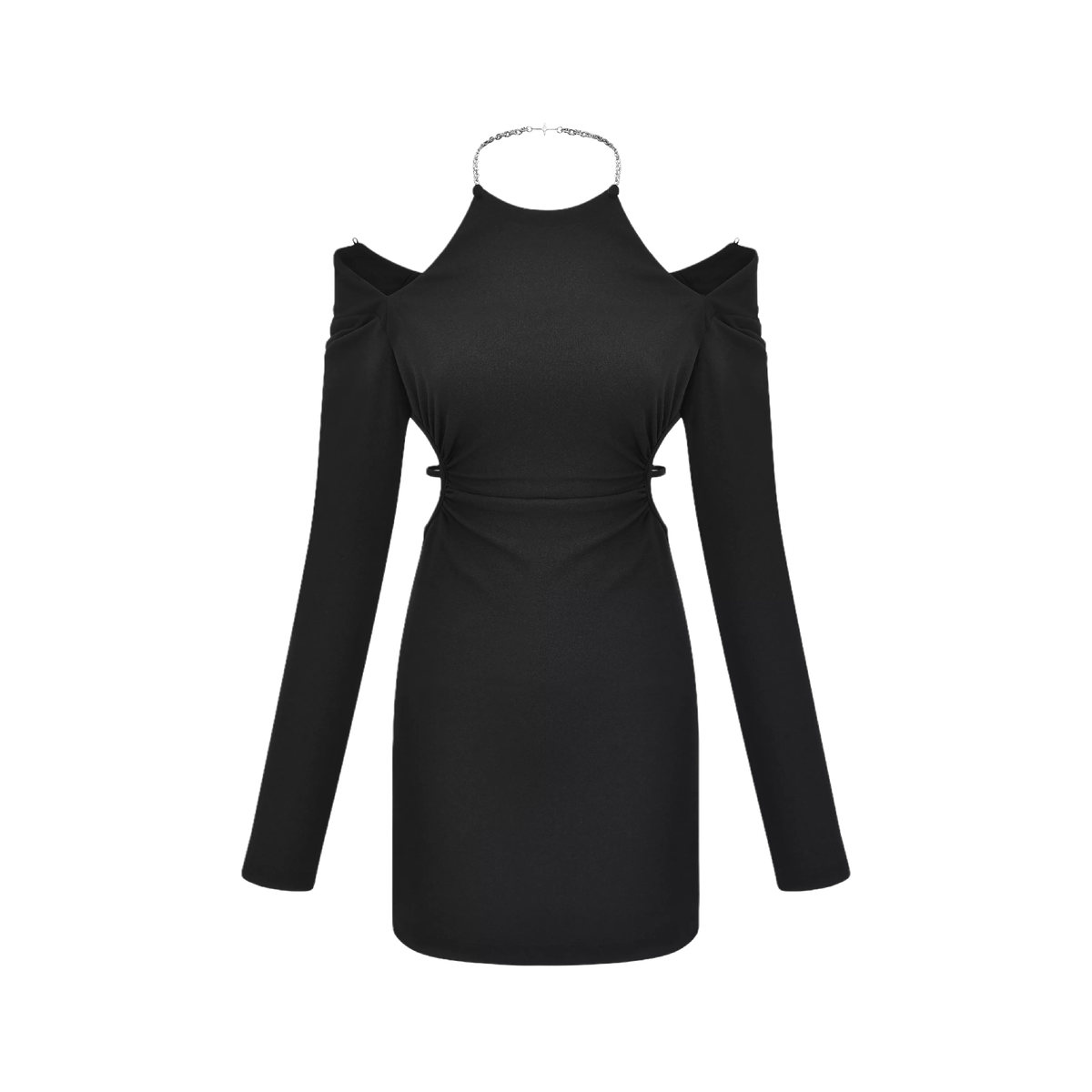 Next Level-off-shoulder waist cut-out dress (Final Sale-US Only)