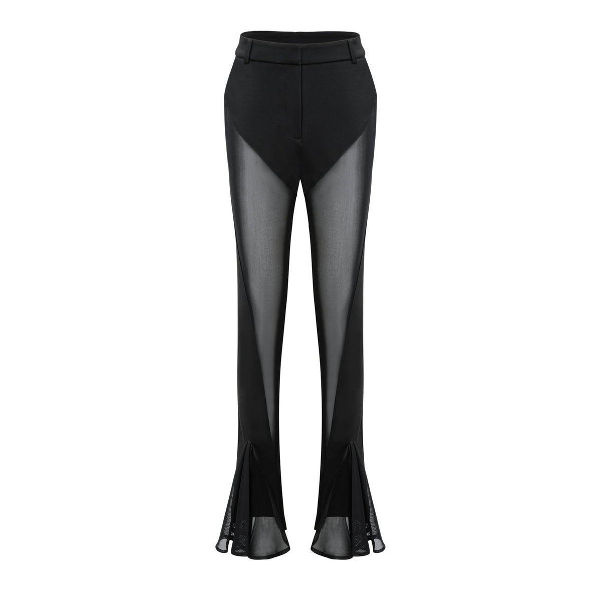 Noémie sheer-panel flared trousers (Final Sale)