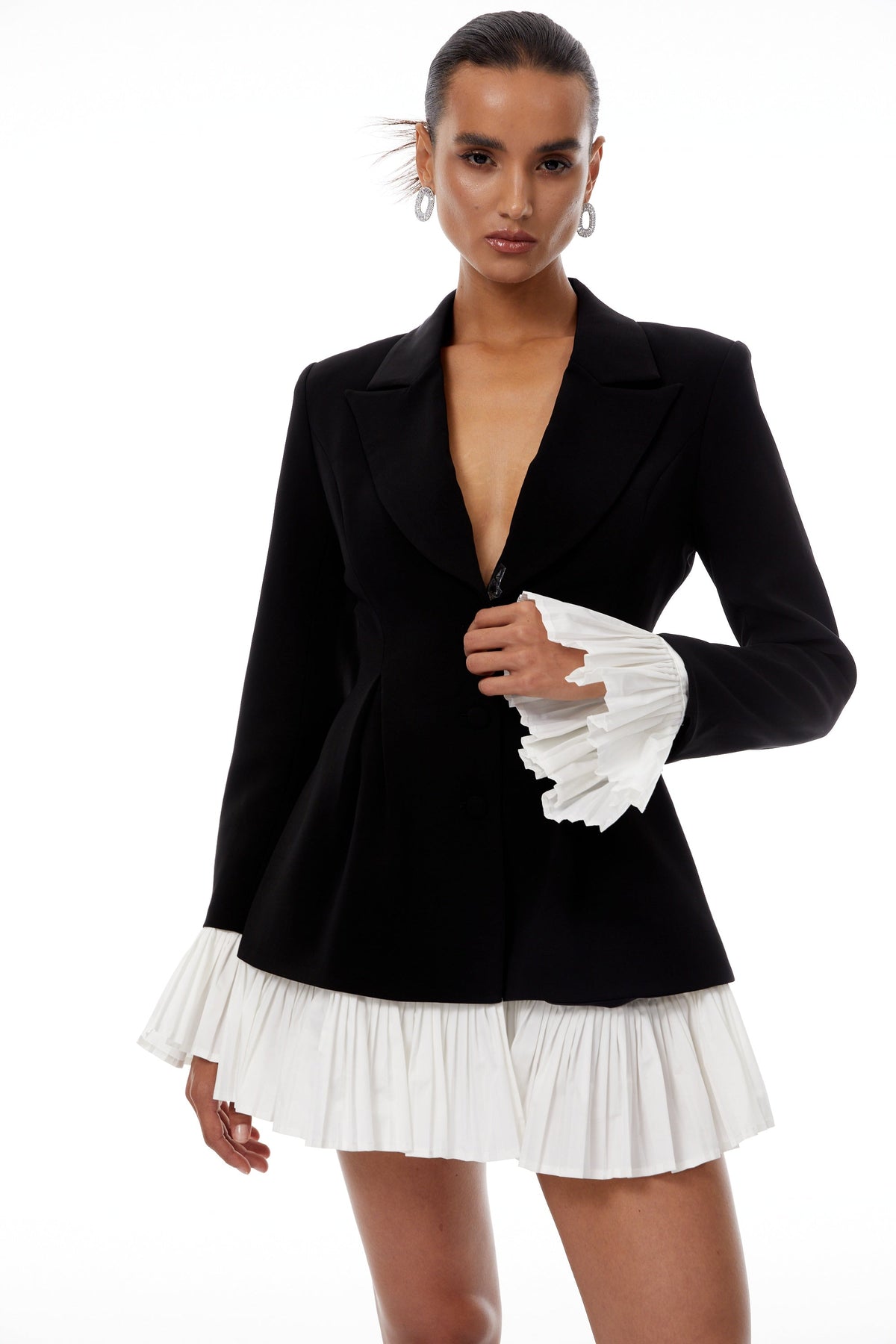 Rébecca Color Block Mini Blazer Dress