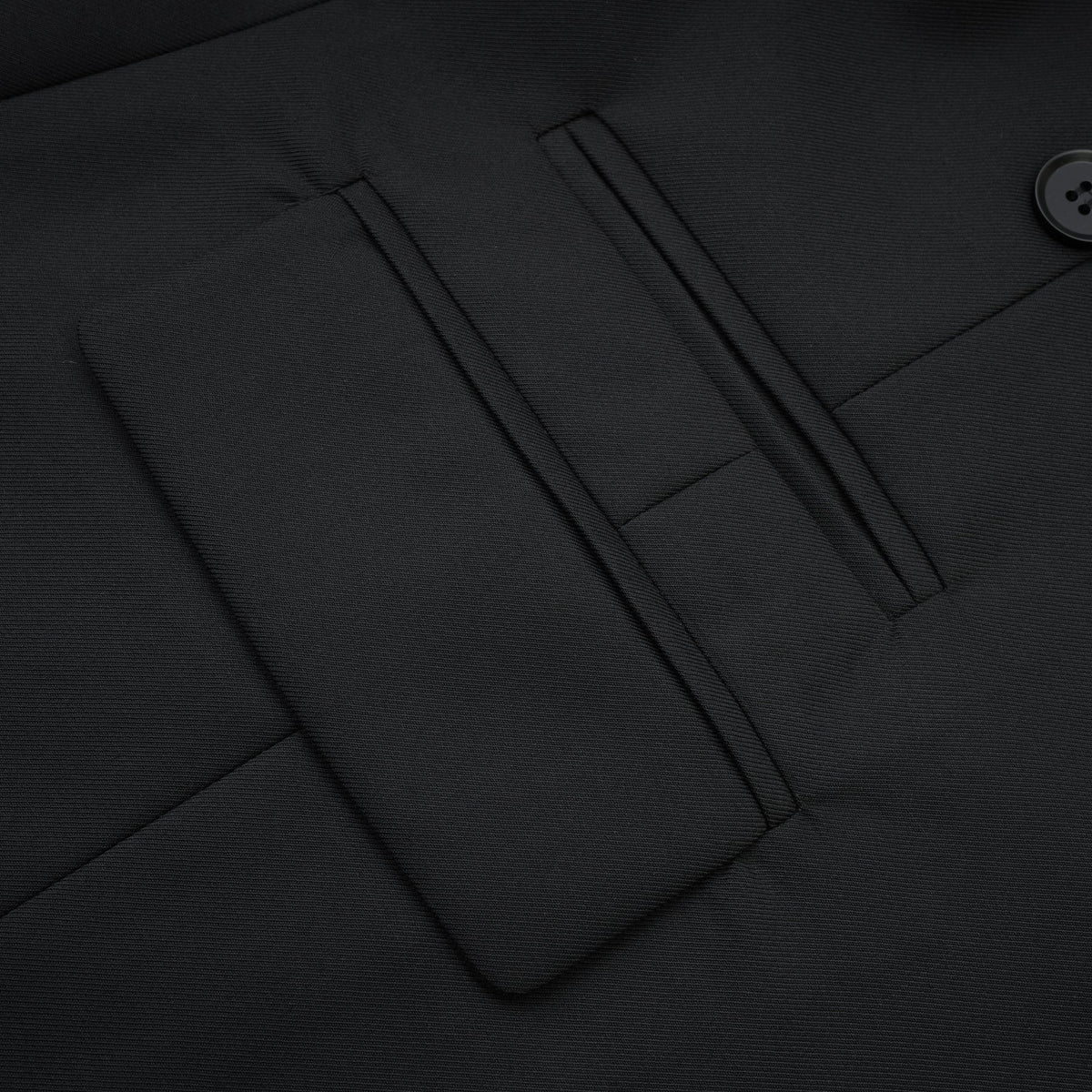 Priscille black double-breasted wool blazer