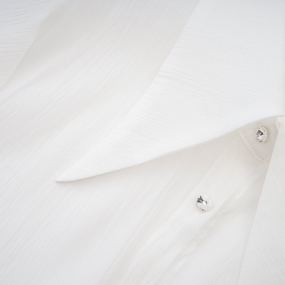 Renée white ruffled mini shirt dress (Final Sale-US Only)