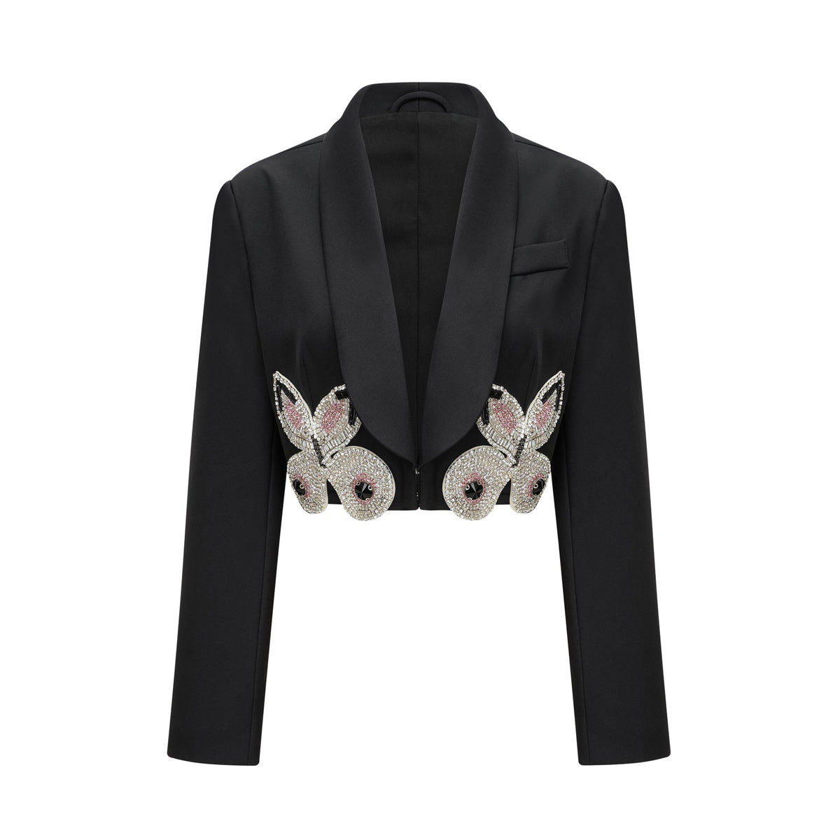 Roxane crystal-embellished jacket & skirt matching set