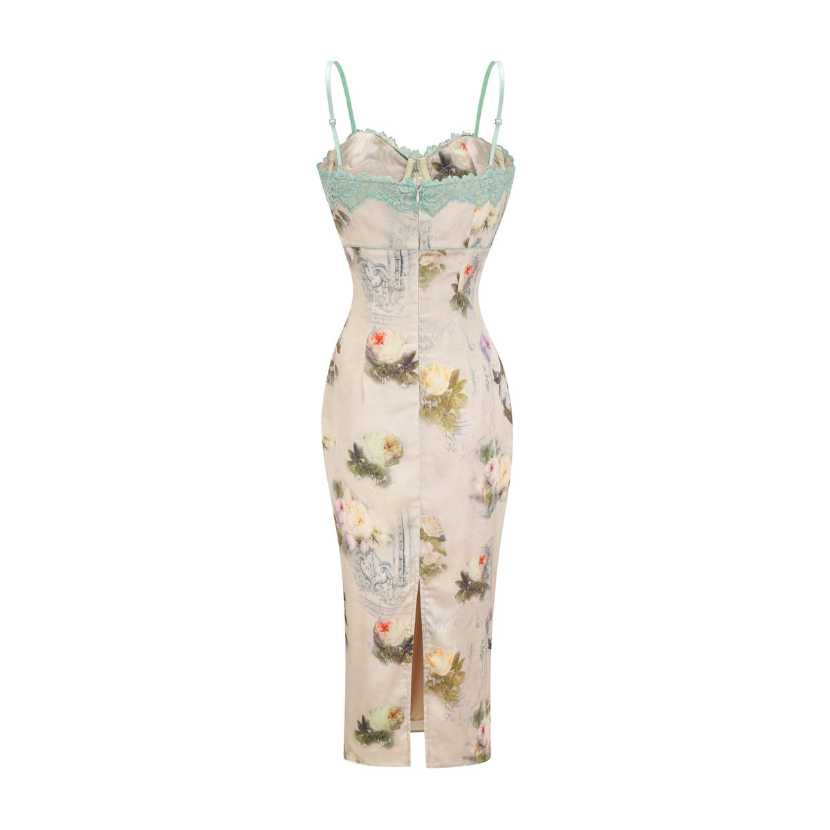 Sanne floral-print lace-trim midi dress (Final Sale-US Only)