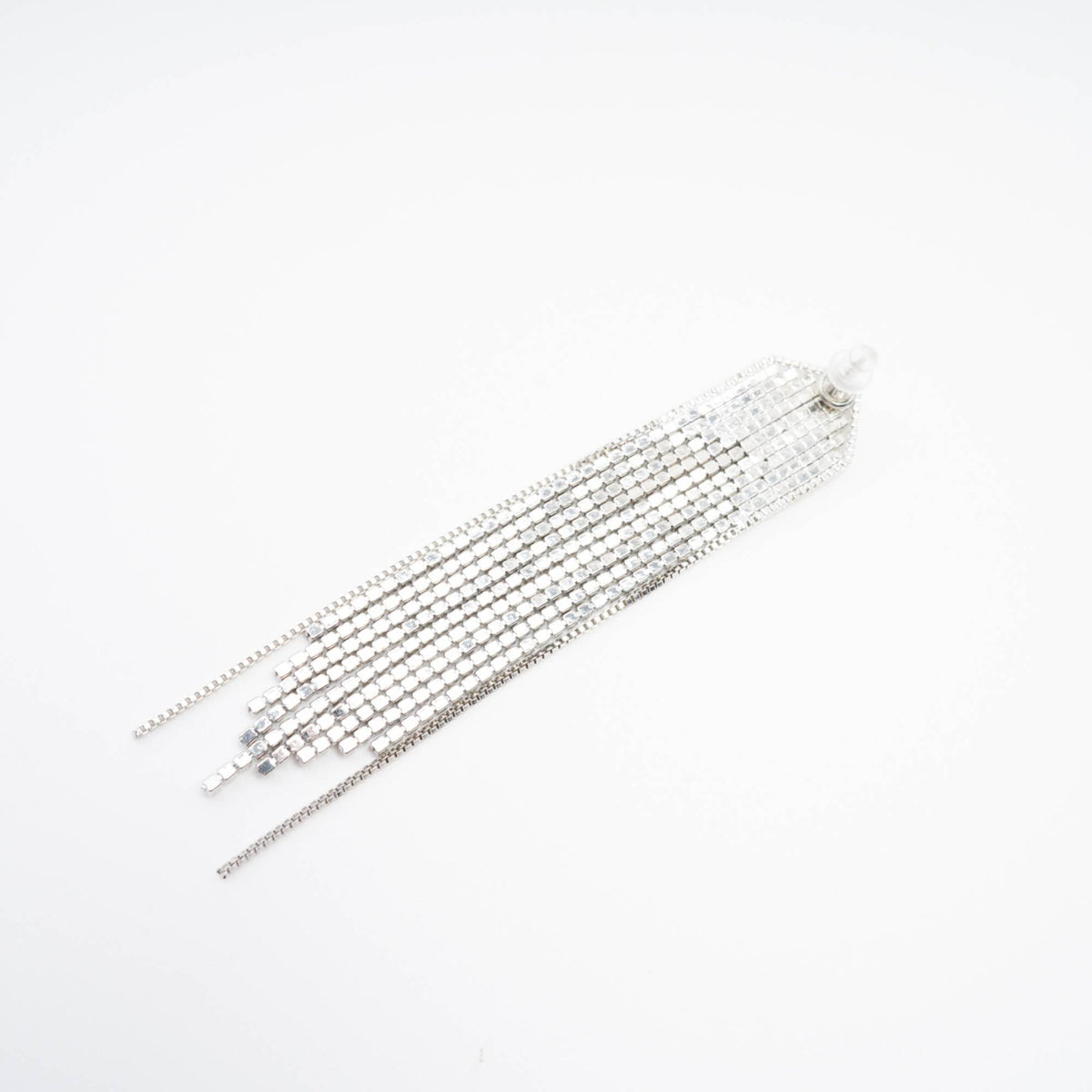 Silver-plated fringed drop earrings (Final Sale-US Only)