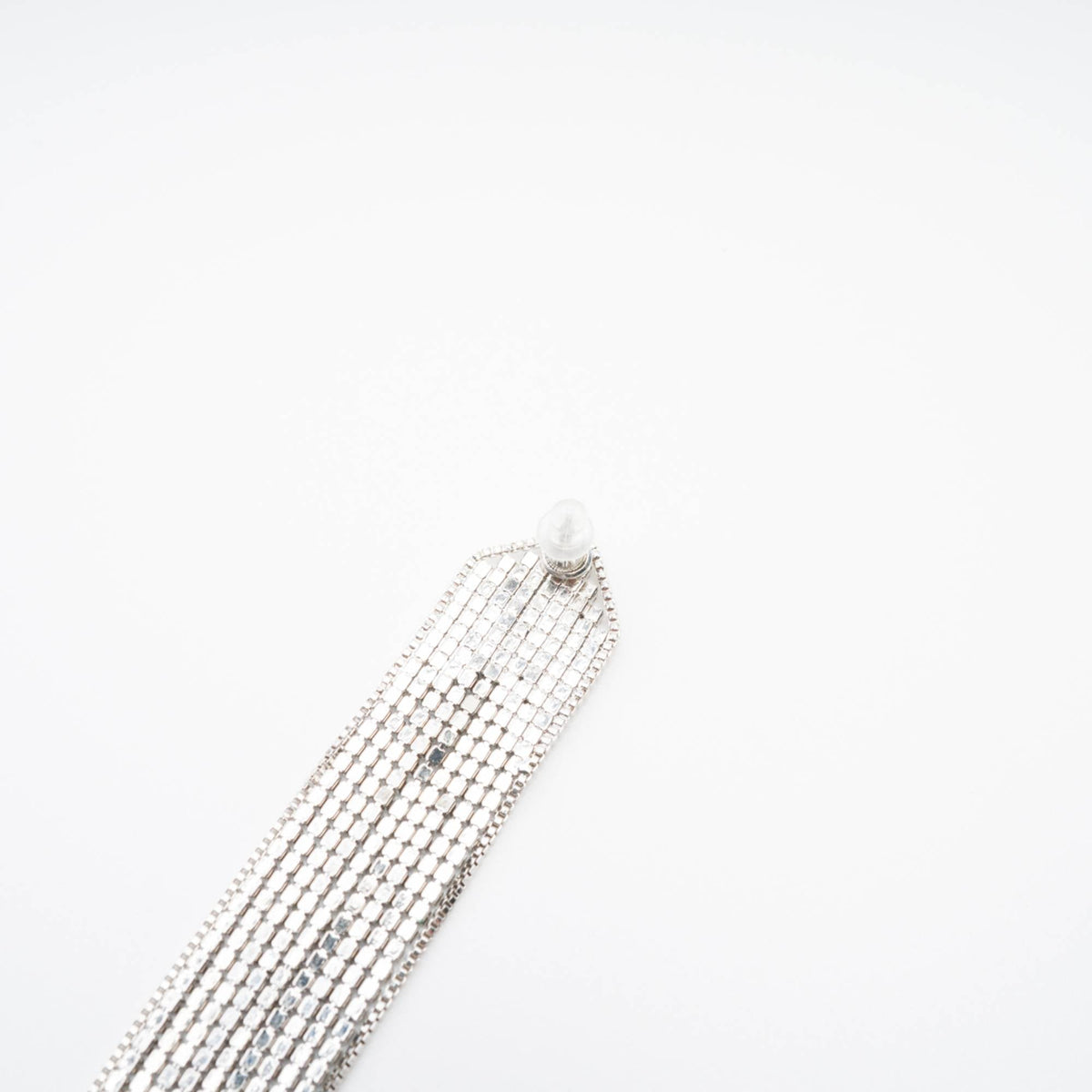 Silver-plated fringed drop earrings (Final Sale-US Only)