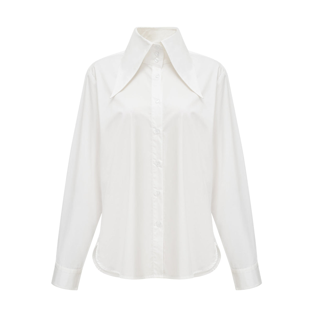 Solène white pointed-collar shirt (Final Sale)