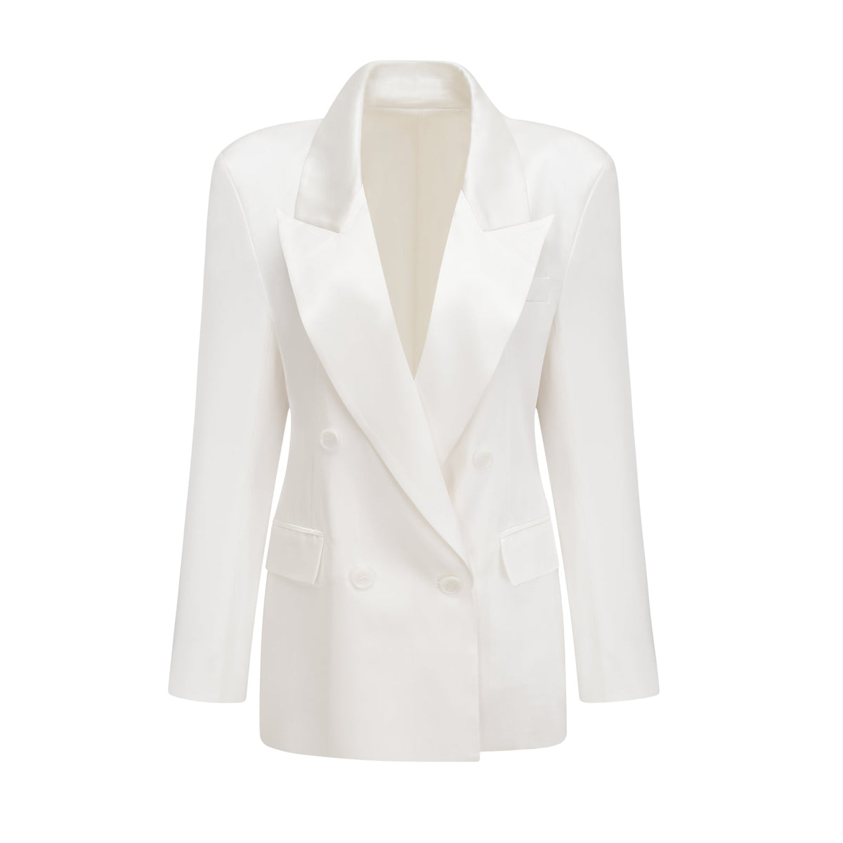 Sylvie white double-breasted blazer