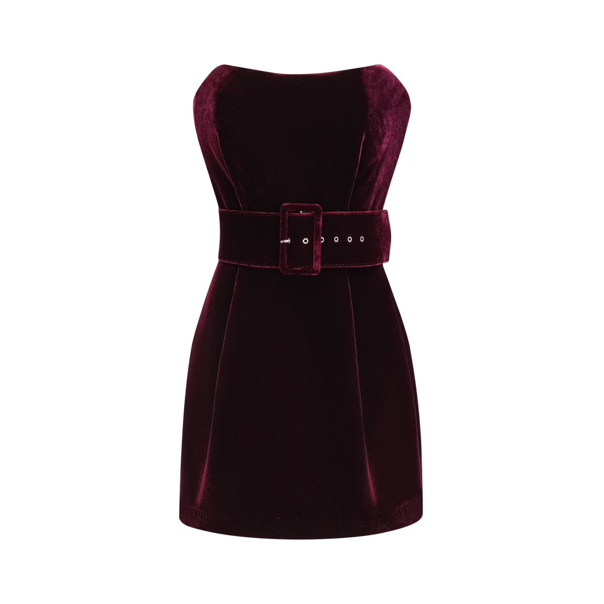 Tovelina velvet belted dress