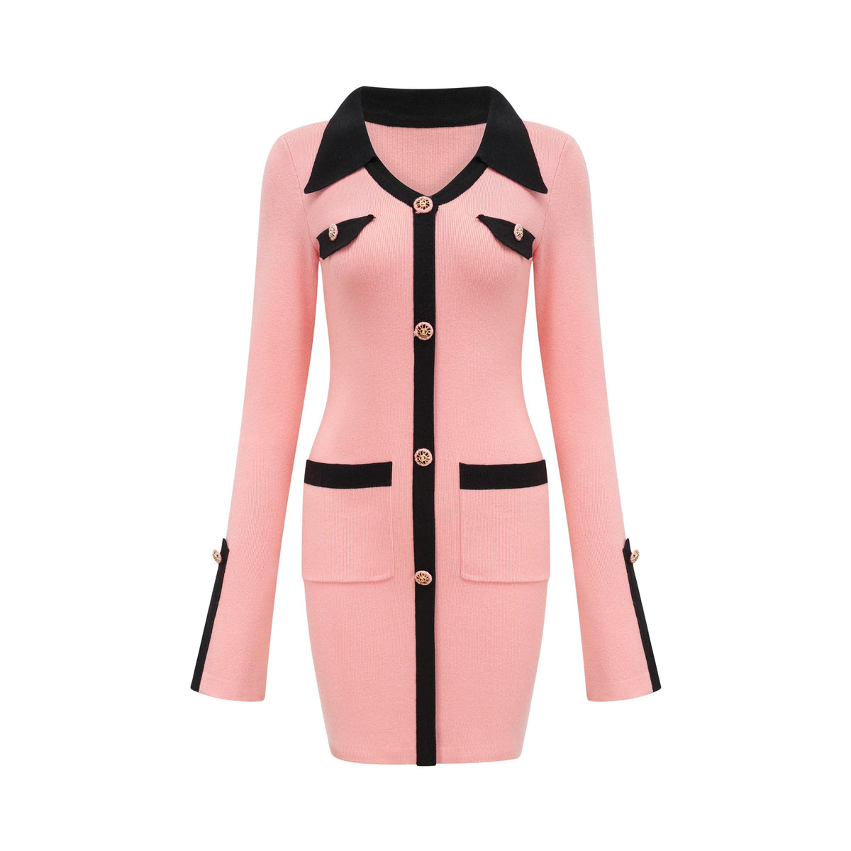 Valérie pink long-sleeved dress