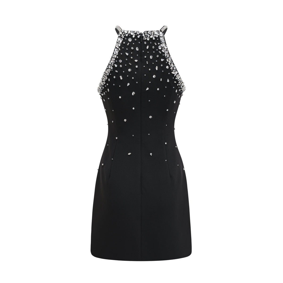 Xanthea black embellished mini dress